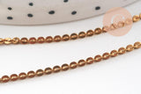Chaine acier inoxydable doré IP 14 carats fantaisie, x1 mètre (G0148)