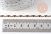 Chaine acier inoxydable doré IP 14k marine 2.8mm, x1 mètre (G1690)