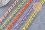 Chaine acrylique transparente tube laiton doré 8,5mm , création bijoux coloré, x1 mètre (G7220)
