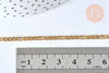 Chaine avec fermoir acier doré 18k figaro 3mm-45cm, x1 (G1491)