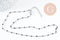Collier Chaine avec fermoir acier inoxydable platine résine noire 2mm-40.5cm, x1 (G10010)