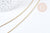 Chaine avec fermoir forçat acier inoxydable 304 doré PVD 1.5mm - 45cm, x1 (G8778)