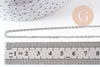 Chaine avec fermoir platine forçat 1.6mm/70cm, x1 (G4782)