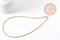 Collier Chaine avec fermoir torsadée acier inoxydable doré 14k 2.5mm/50cm x1 (G1474)