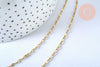 Collier Chaine complète acier dorée 14k dentelle,collier doré,sans nickel,acier doré,chaine complète,2mm,45cm, x1 G4821