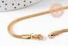 Chaine complète acier dorée 14k maille,collier doré,sans nickel,acier inoxydable,chaine complète,3mm,45cm, x1 G0580