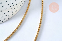 Collier Chaine complète acier dorée 14k serpent,chaine fantaisie,sans nickel,chaine complète, x 50cm G1252