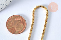 Collier Chaine complète acier dorée 14k serpent,chaine fantaisie,sans nickel,chaine complète, x 50cm G1252