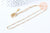 Chaine complète acier inoxydable 304 doré satellite 46.5cm, chaine collier acier inoxydable, x1 G6977