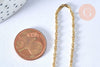 Chaine complète avec fermoir acier inoxydable 304 doré 14k singapour 2mm/45.5cm, x1 (G3489)