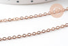 Chaine complète avec fermoir acier or rose 14k forçat 1.9mm/45cm, x1 (G1102)
