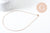 Chaine complète avec fermoir acier or rose 14k forçat 1.9mm/45cm, x1 (G1102)