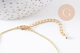 Collier Chaine complète forçat avec fermoir dorée or 16K 2mm/80cm, x1 (G1123)