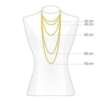 Collier Chaine complète forçat avec fermoir dorée or 16K 2mm/80cm, x1 (G1123)