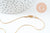Chaine complète serpent acier inoxydable 304 dorée 1mm-45cm, x1 (G10113)