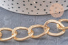 Chaine doré maille ronde texturée aluminium doré 20mm, x1 mètre (G2774)