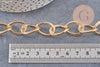 Chaine doré maille ronde texturée aluminium doré 20mm, x1 mètre (G2774)