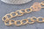 Chaine doré maille ronde texturée aluminium doré 20mm, x1 mètre (G2774)