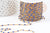 Chaine dorée acier inoxydable 304 doré résine bleue paillette 2mm,x1 mètre (G4168)