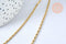 Collier Chaine dorée fantaisie 14K, fourniture créative, chaine dorée, chaine collier, chaine complète,1.5 mm, 44.5cm, x1 (G0918)