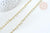 Chaine dorée perle cristal vert clair 2.5x2mm, chaine collier,création bijoux ,chaine lunettes,chaine fantaisie, x1 mètre G5841