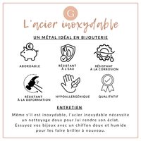 Chaine extension acier 304 inoxydable or rose IP 45-50mm, x5 (G10891)