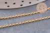 Chaine fine Dorée forçat 16K, fourniture créative, chaine bijou, création bijoux,chaine diamantée,chaine dorée,1.8 mm, x1 mètre (G0031)