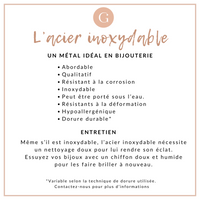Collier Chaîne fine avec fermoir acier doré inoxydable émail rose 45cm, création bijoux fantaisie sans nickel, x1 (G7130)
