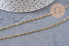 Chaine fine dorée nuage 16K 1 micron,chaine collier, création bijoux, chaine au mètre,chaine dorée,1mm,x1 mètre G5004