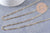 Chaine fine dorée rectangle 16K,chaine plaquée or 2.5 microns, chaine collier,chaine dorée,1.8 mm, x 1Mètre (G2938)