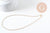 Chaine fine dorée satellite 16K,chaine plaquée or 1 micron, chaine collier chaine complète,chaine dorée,1.5 mm, 40cm, x1 G0633