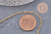 Chaine fine figaro 16K, fourniture créative, chaine bijou, création bijoux,chaine figaro,chaine dorée,1.8 mm, x 1 Mètre (G2604)