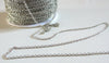 Chaine fine platine forçat, fourniture créative, chaine bijou, création bijoux, grossiste chaine,1.5 mm, BOBINE COMPLETE-G0497