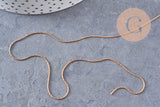 Chaine fine serpent laiton brut, chaine boule,sans nickel,grossiste,0.7mm, x5 / x10 / x15 mètres (G2404)