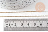 Chaine forçat acier 304 inoxydable doré IP 14K 1.1mm, x1 mètre (G1844)