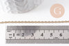 Chaine forçat acier 304 inoxydable doré IP 18k 2.5mm, x1 mètre (G10523)