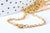 Chaine forçat acier inoxydable doré 59cm, x1 (G7245)