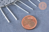 Chaine frange laiton argenté 24.8mm , x1 mètre (G6653)
