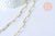 Chaine laiton doré clair maille rectangle,chaine collier,chaine large,20x6.5mm,chaine complète 47.5cm, x1 G2630