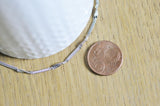 Chaine laiton or blanc fantaisie x1mètre, chaine collier création bijoux, chaine plaquée rhodium, X 1Mètre G5351