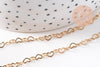 Chaine maille coeur laiton doré 18K 3mm, x1 mètre (G10519)