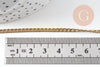 Chaine maille gourmette acier doré IP 18k 5mm x1 mètre (G1693)