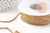 Chaine maille gourmette acier doré IP 18k 5mm x1 mètre (G1693)