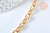 Chaine maille marine laiton doré 16k 10x6.6mm, x1 metre (G6782)