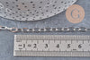 Chaine maille rectangle acier 304 inoxydable argenté 7x4mm, x1 mètre (G10870)