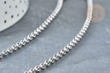 Chaine maille rolo acier inoxydable 304 platine 3mm, x1 mètre (G8140)