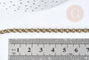 Chaine maille rollo fer bronze 4mm,chaine création bijoux vintage, grossiste chaine, 1 metre G8565