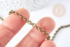 Chaine maille rollo fer bronze 4mm,chaine création bijoux vintage, grossiste chaine, 1 metre G8565