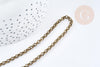 Chaine maille rollo fer bronze 4mm,chaine création bijoux vintage, grossiste chaine, 1 metre G8565