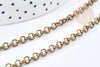 Chaine maille rollo fer bronze 4mm,chaine création bijoux vintage, grossiste chaine, 1 metre G8565